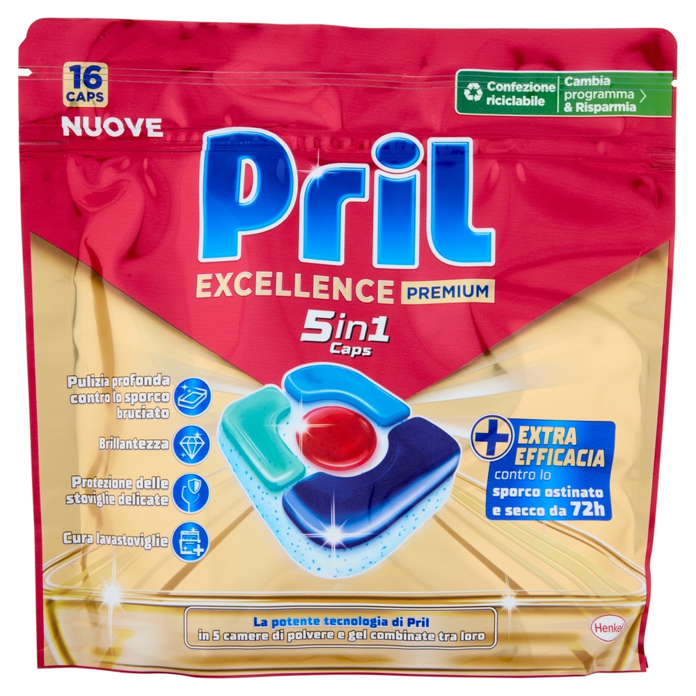 PRIL Excellence Premium 5in1 Caps 16pz (297,6g)